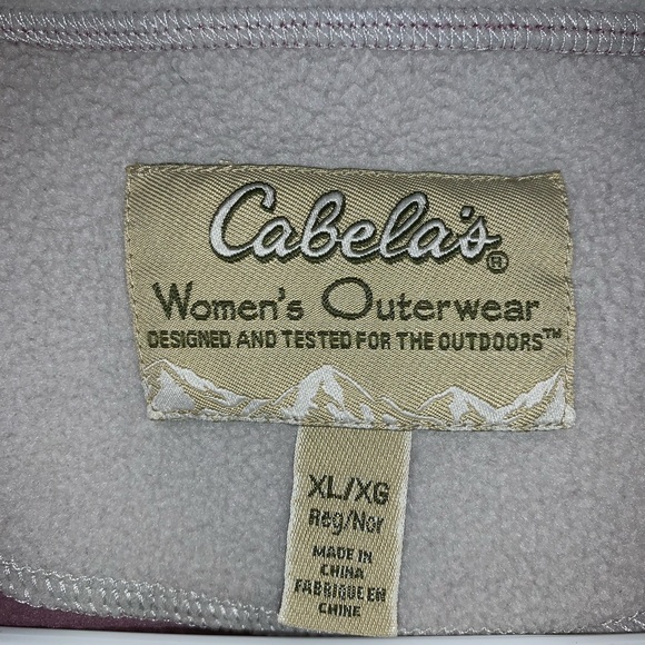 CABELAS Fleece Zip Front Vest Purple Women’s XL - Picture 2 of 3